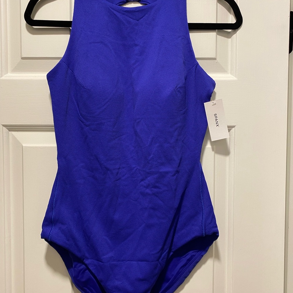 SPANX Vibrant Blue women’s swimsuit